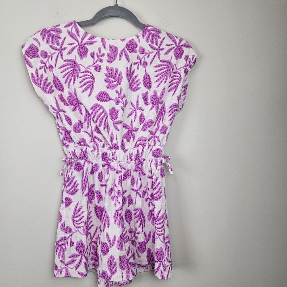 Zara romper girls sz 11-12 white purple summer